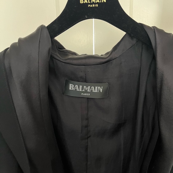 Balmain Silver Button Double-Breasted Black Blazer - 38 - Picture 8 of 8